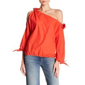 NWOT Joie Colissa One-Shoulder Tie Blouse